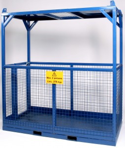 Man riding cage